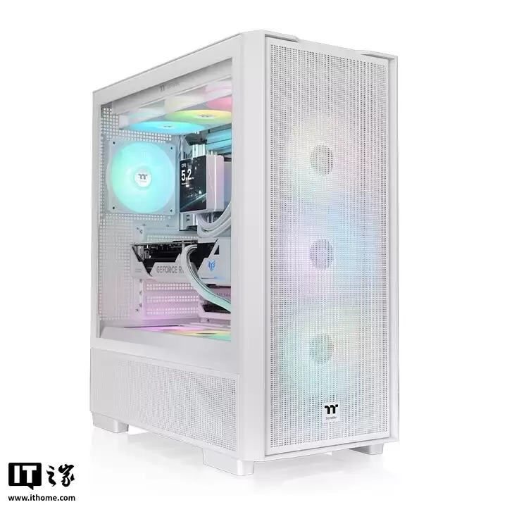 曜越推出 S380 TG ARGB 中塔式机箱：黑白双色可选、支持背插主板，可装两个 360 冷排