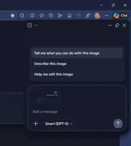微软 Edge 浏览器将升级 Copilot 交互:截图到 AI 分析,一气呵成