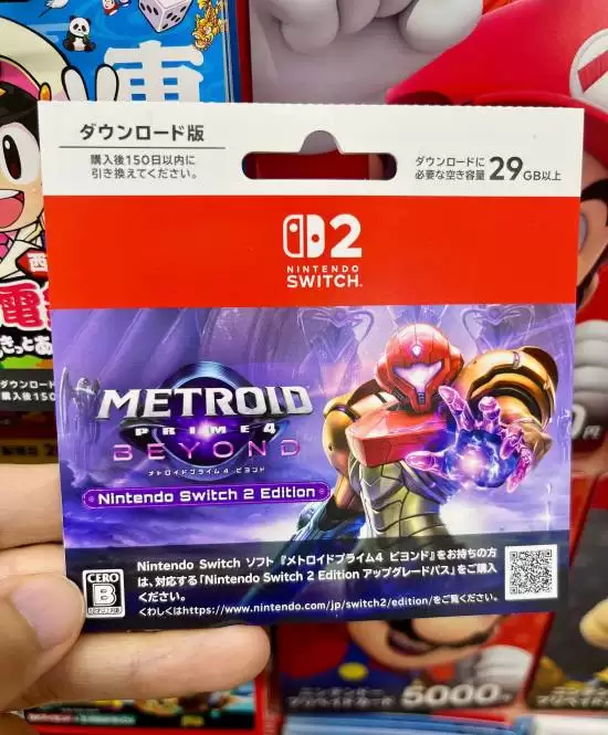 银河战士Prime 4实体版容量曝光：Switch 2需29GB，初代版更大