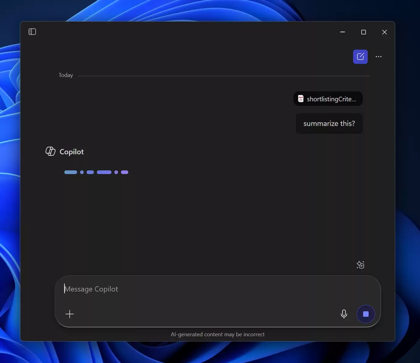 微软测试 Win11 系统新 AI 体验:文件一键分析,文本随心改写