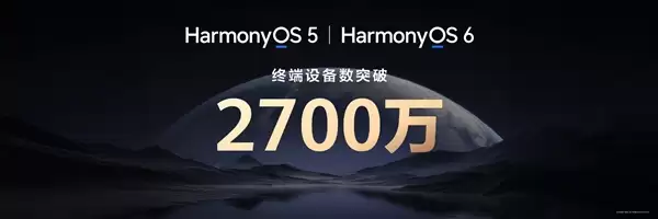 余承东宣布:鸿蒙终端设备已突破2700万!