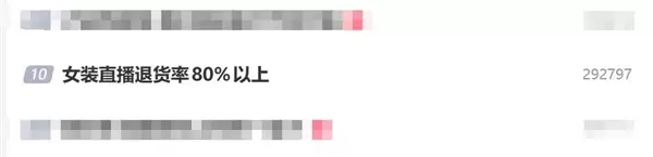 女装直播退货率80%以上 商家无奈推出巨型吊牌：防蹭穿