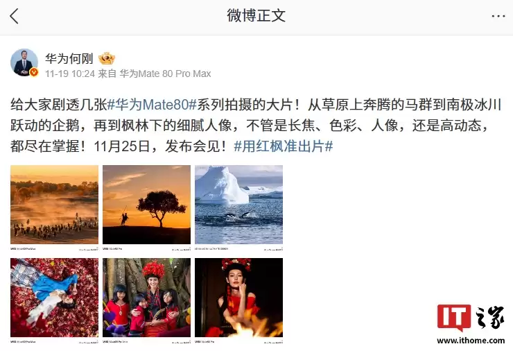 华为 Mate 80 系列新机影像预热,支持电影风格拍摄、长焦微距视频等