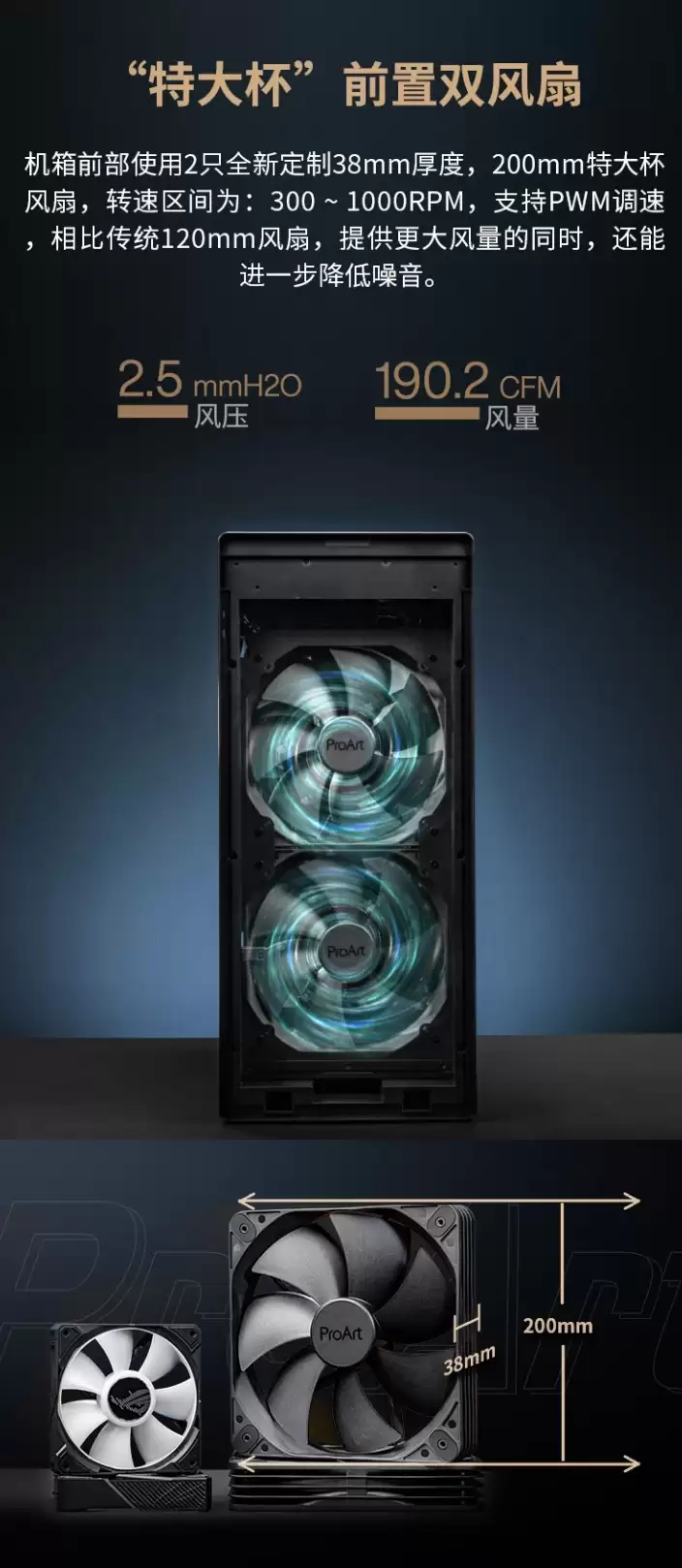 首发 2199 元:华硕创梦 60 PA602 限定版机箱开启新品预约,自带 2 只 200mm 特大杯风扇