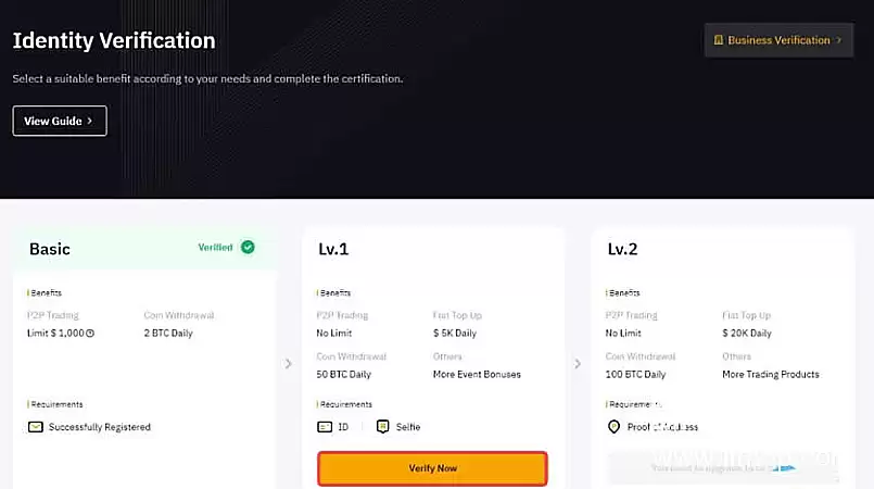 Bybit交易所KYC认证教程