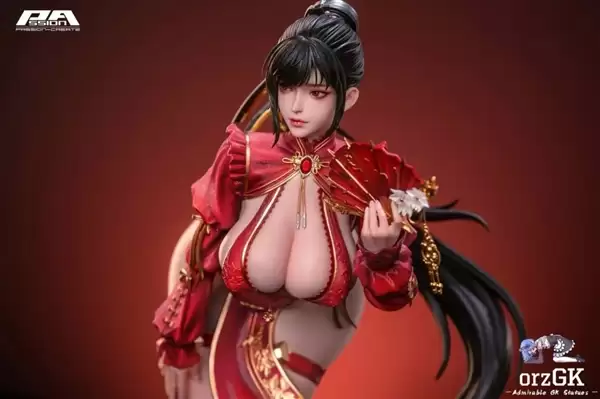 《剑星》女主全新雕像公开 身穿红色旗袍很性感