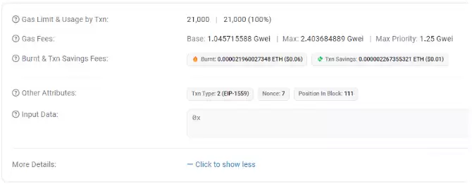 Etherscan 交易详情