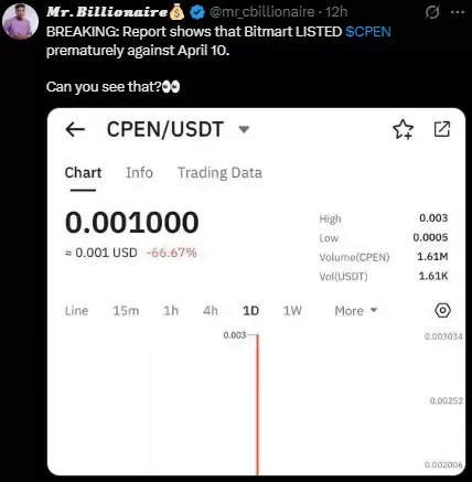cPen Network 上市价格在发布前泄露:0.001 美元合理吗?