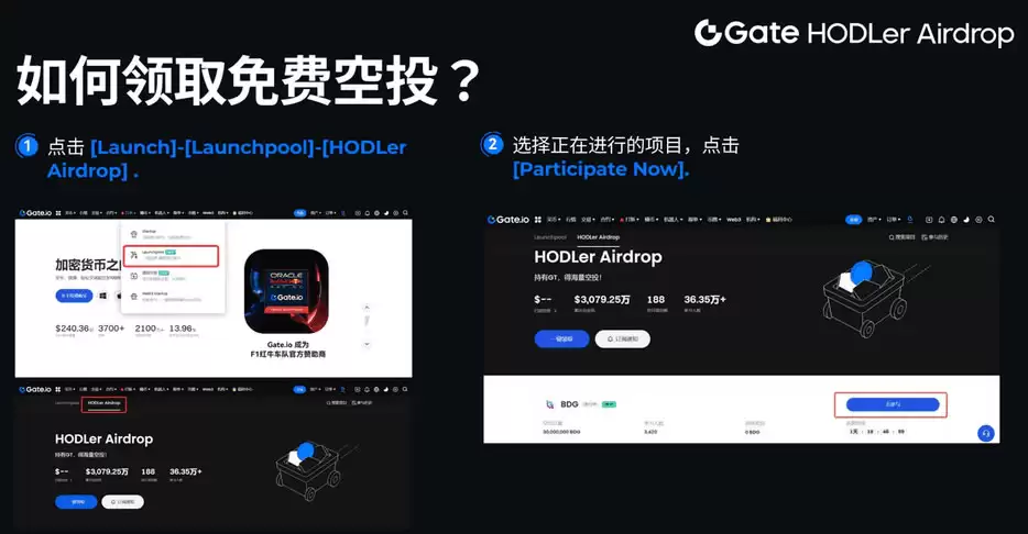 Gate.io HODLer Airdrop奖励查询界面