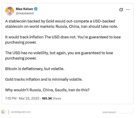 黄金支撑稳定币与美元支撑稳定币有何区别？