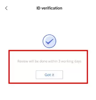 等待KYC验证完成