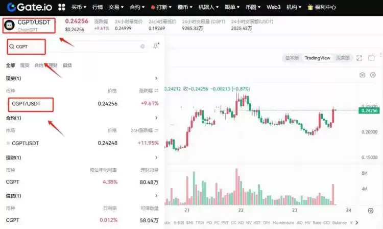 CGPT币买卖操作界面