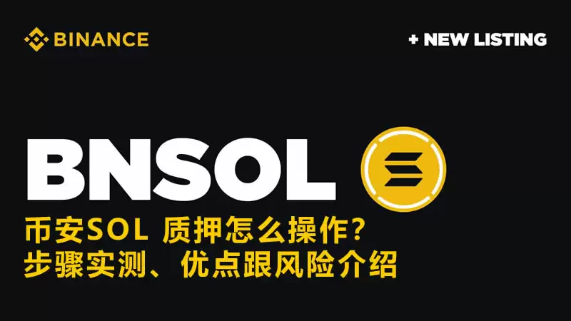 币安SOL质押怎么操作？币安SOL币质押操作步骤教程