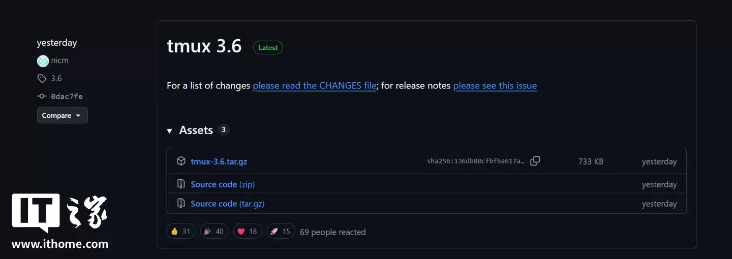 Linux 系统终端复用器 Tmux 更新 3.6 版本,新增原生滚动条、新主题