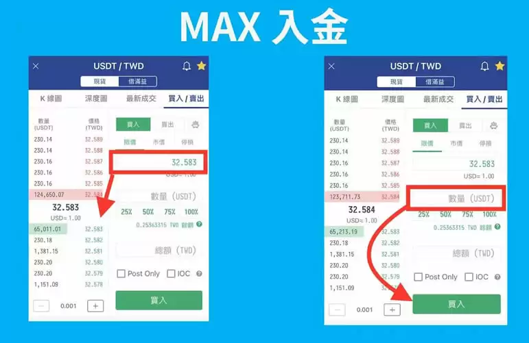 MEXC交易所入金教学:台币入金、信用卡入金详细教学
