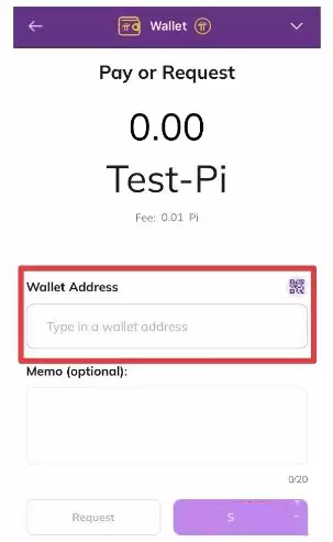 粘贴Bitget地址并发送Pi币