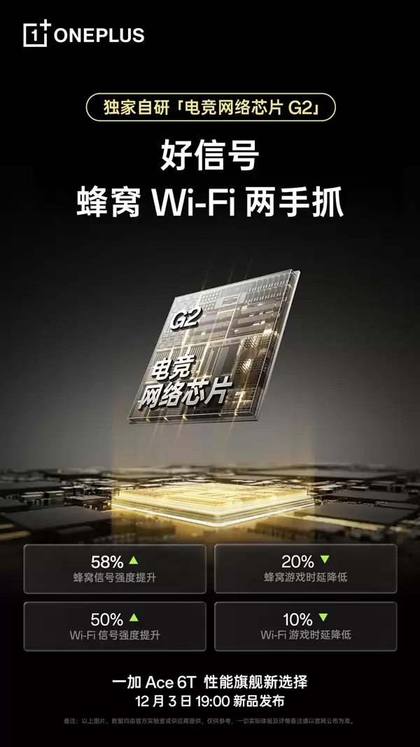 一加Ace 6T独家搭载电竞三芯：真正做到持久流畅 全程满帧