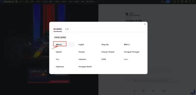 Gate.io注册与支付设置界面