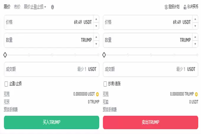 特 朗普概念币TRUMP在哪买?TRUMP币买卖交易操作步骤教程