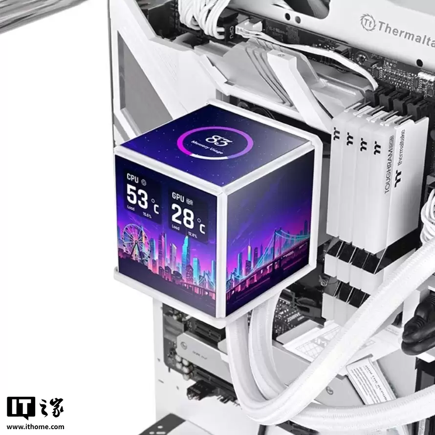 曜越推出 MINECUBE 360 Ultra 一体式水冷散热器，冷头配备四面立方显示屏