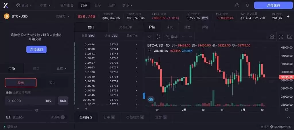 dYdX 衍生品交易所操作教学、功能与平台币介绍