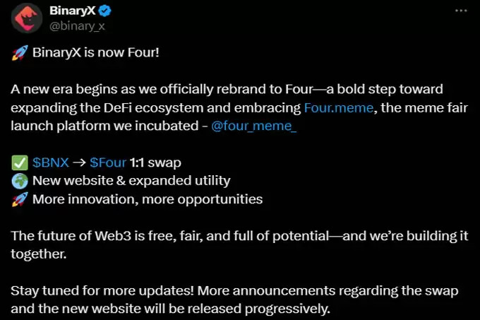 BinaryX到Four:揭秘8倍暴涨背后的驱动因素