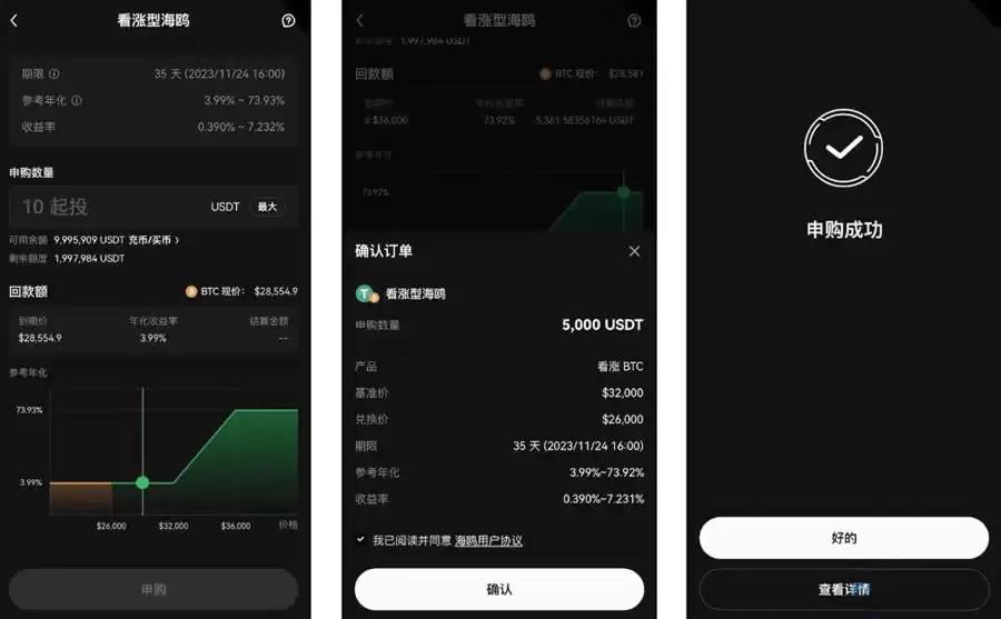 欧易OKX海鸥策略申购步骤三