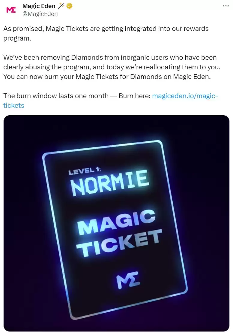 Magic Eden官宣发币,ME币价值几何?空投会何时到来?