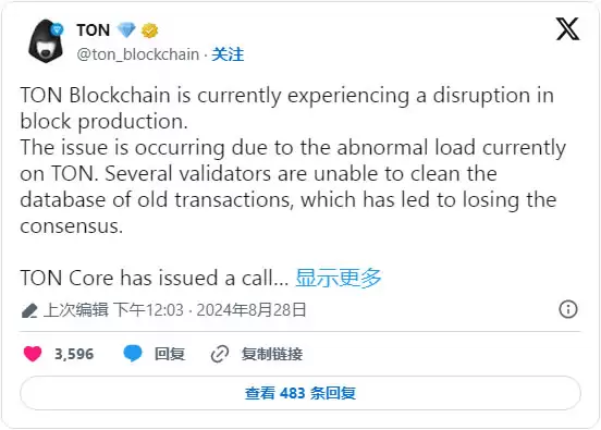 TON网路停止出块超七小时,当机原因是什么？有何影响？
