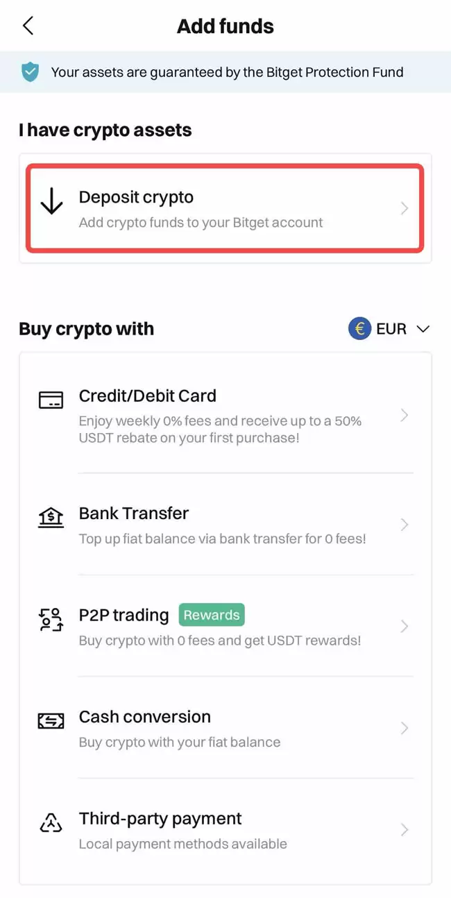Bitget交易所如何充值?Bitget新手充值交易操作教程(App端2025年版)
