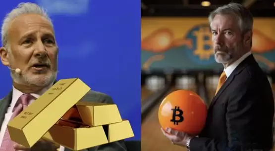 黄金人VS比特币人！Peter Schiff嘲讽微策略创始人Michael Saylor买币