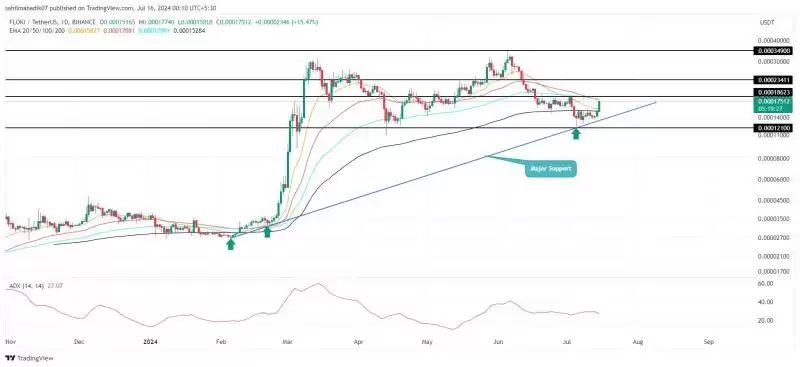 Floki币价格预测:每周涨30%能否将涨至0.0003美元?