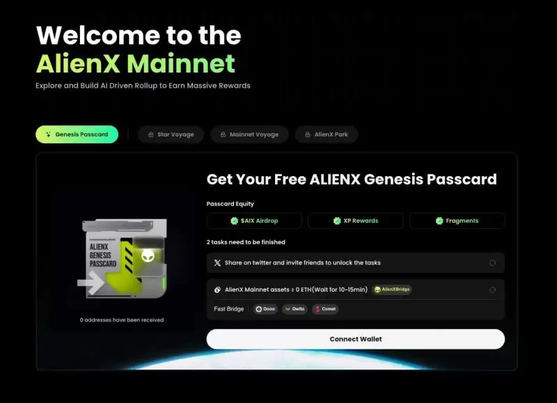 如何一鱼多吃玩赚ALIENX主网AlienX Park空投活动?