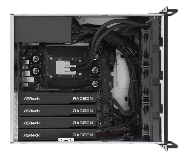 华擎工作站配备四块AMD R9700 32GB专业显卡：搭载Zen5/4撕裂者