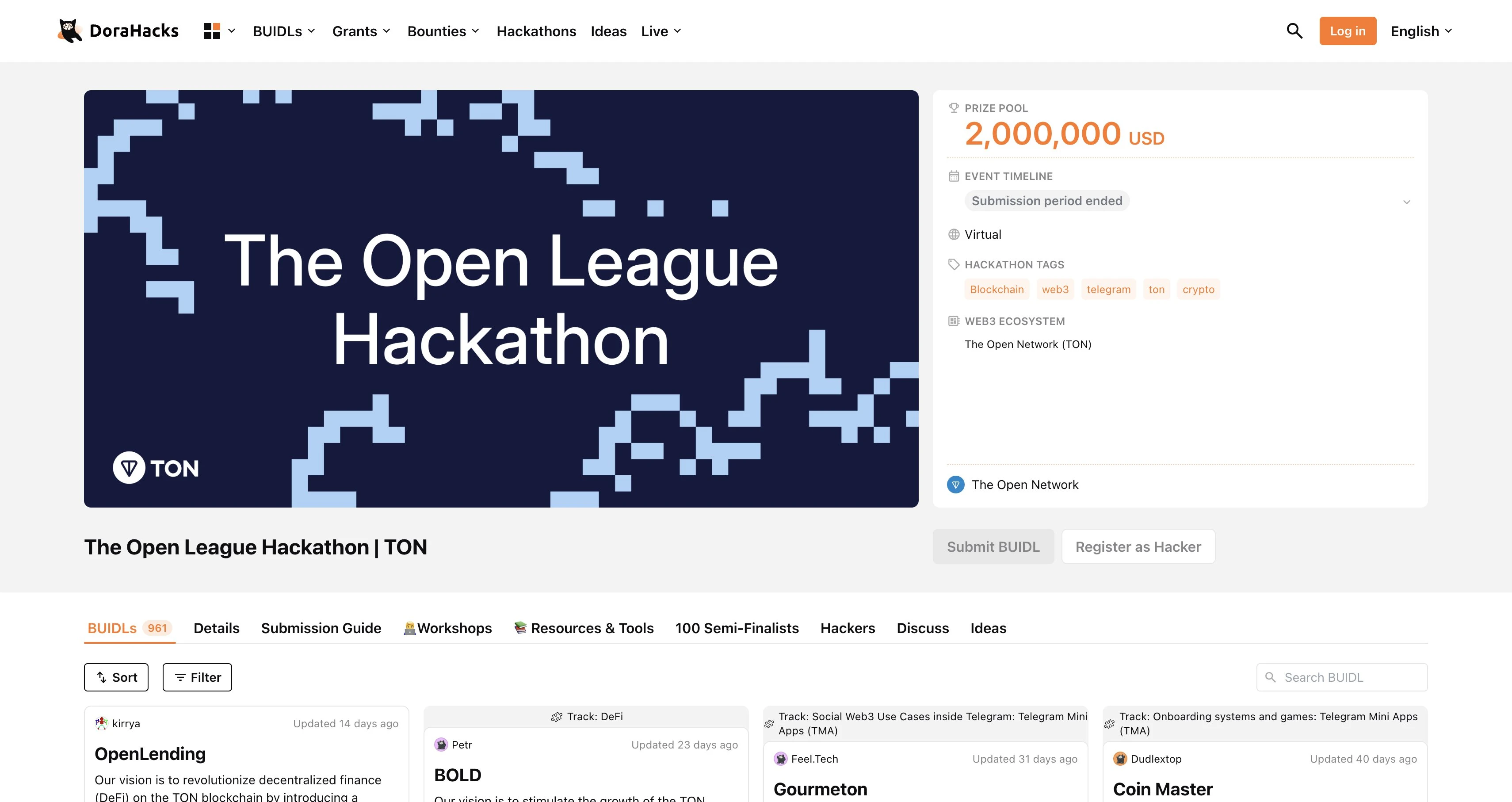 TON币前景:从开发者角度看TON未来增长潜力(附黑客松优质项目)