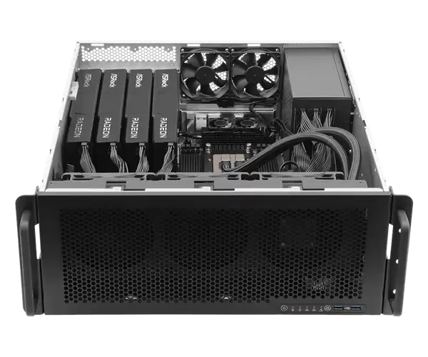 华擎工作站配备四块AMD R9700 32GB专业显卡：搭载Zen5/4撕裂者