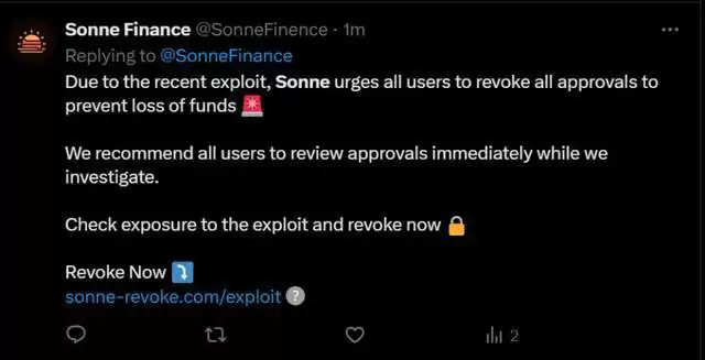 $100如何撬动$650万?Sonne Finance攻击分析