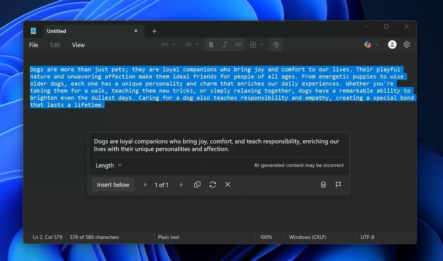 初探记事本 AI 流式生成：首批限 Copilot+ PC 设备，微软承诺未来将覆盖所有 Win11 设备