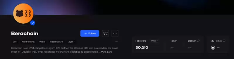 Berachain Galxe任务页面