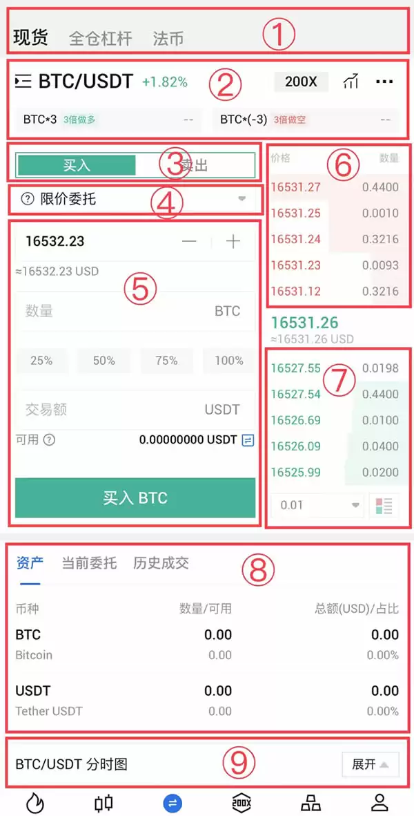 火必HTX交易所现货交易操作教程