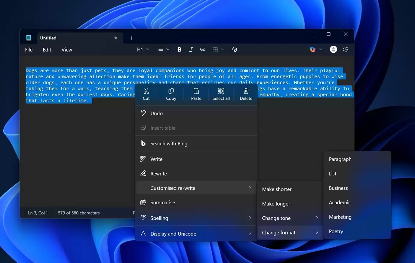 初探记事本 AI 流式生成：首批限 Copilot+ PC 设备，微软承诺未来将覆盖所有 Win11 设备