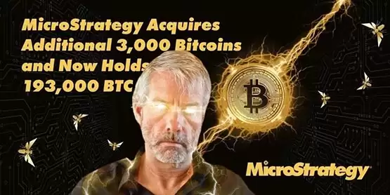 微策略再次购入1.5亿美元比特币，总持仓达19.3万枚