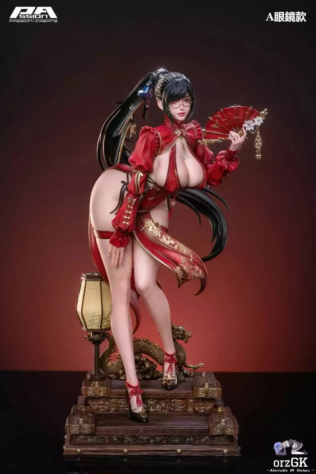 《剑星》女主全新雕像公开 身穿红色旗袍大雷很性感