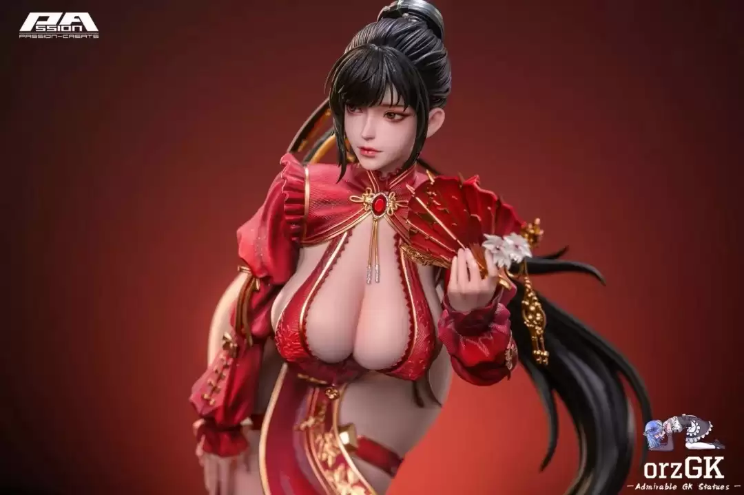 《剑星》女主全新雕像公开 身穿红色旗袍大雷很性感