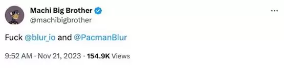黄立成对Blur第二季奖励结果表示不满