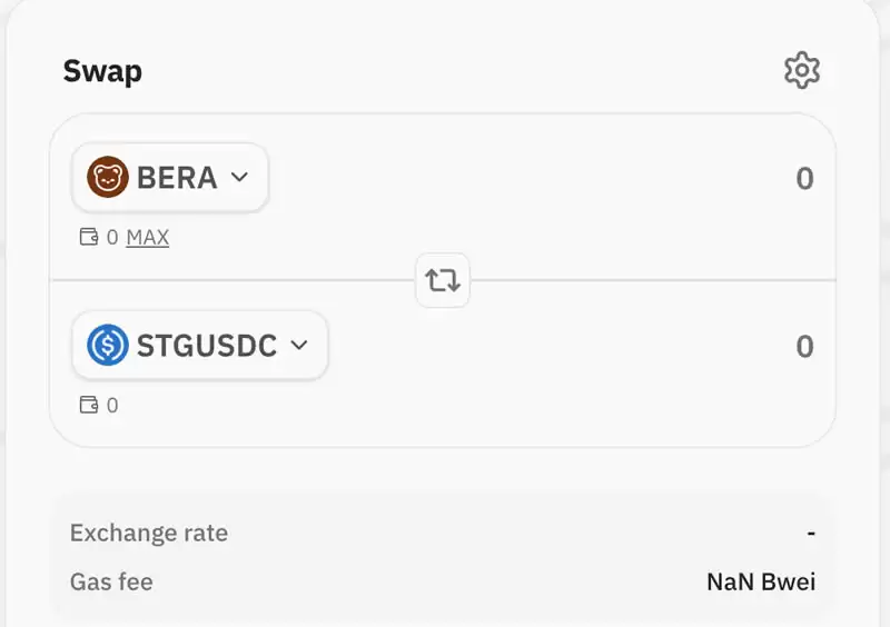 Berachain去中心化交易所界面