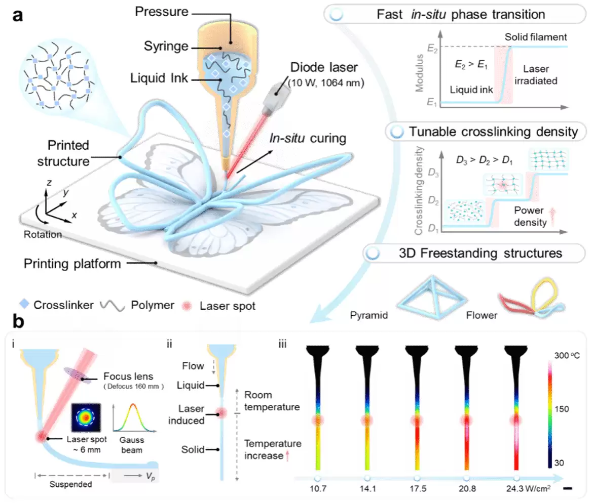 厦大团队研发激光直写3D打印新技术
