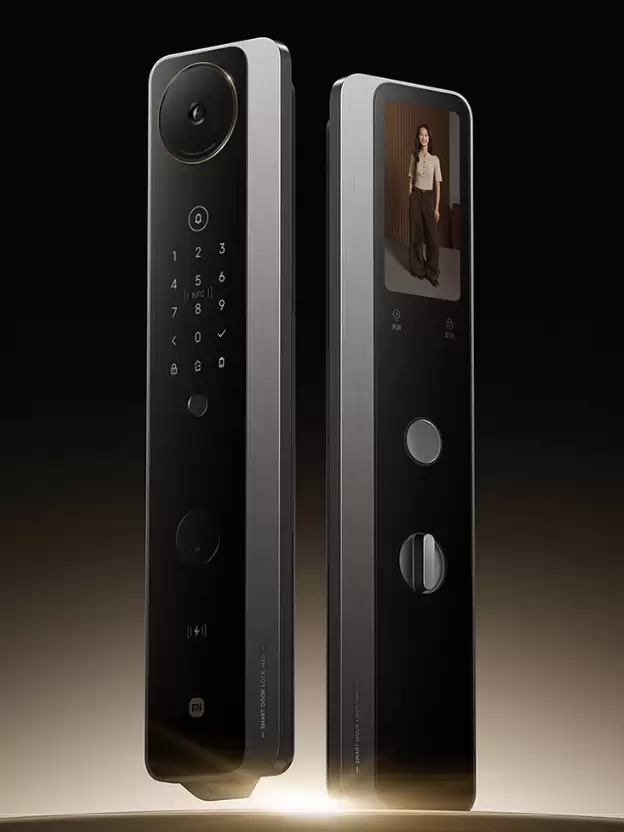 小米智能门锁M40开售：4.94英寸高清大屏 + AI双摄全景猫眼，3299元（国补价2804.15元）