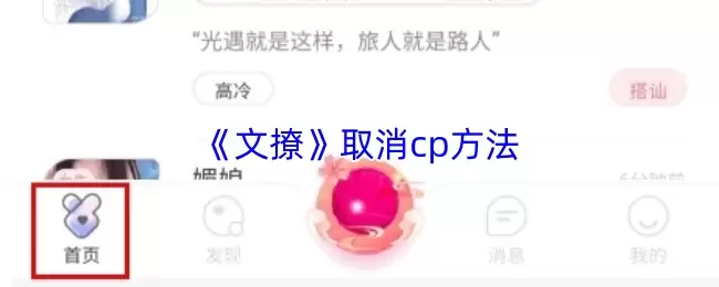 《文撩》取消cp方法