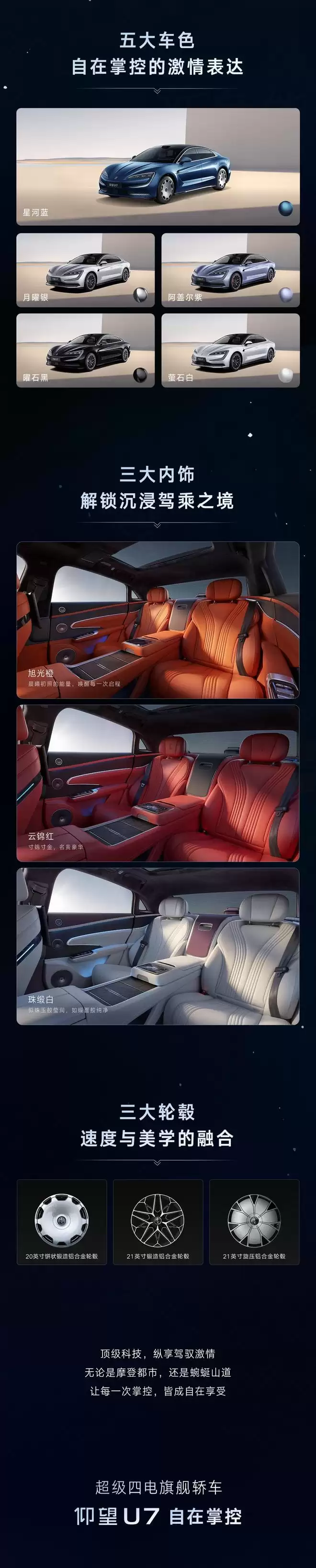 新增星河蓝车色 仰望U7发布新车型配置
